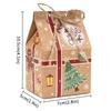 30/1pcs Christmas Candy Gift Box Raft Paper Cookie Snack Packing Bags New Year Gifts Wrapping Bag Xmas Party Home Decoration
