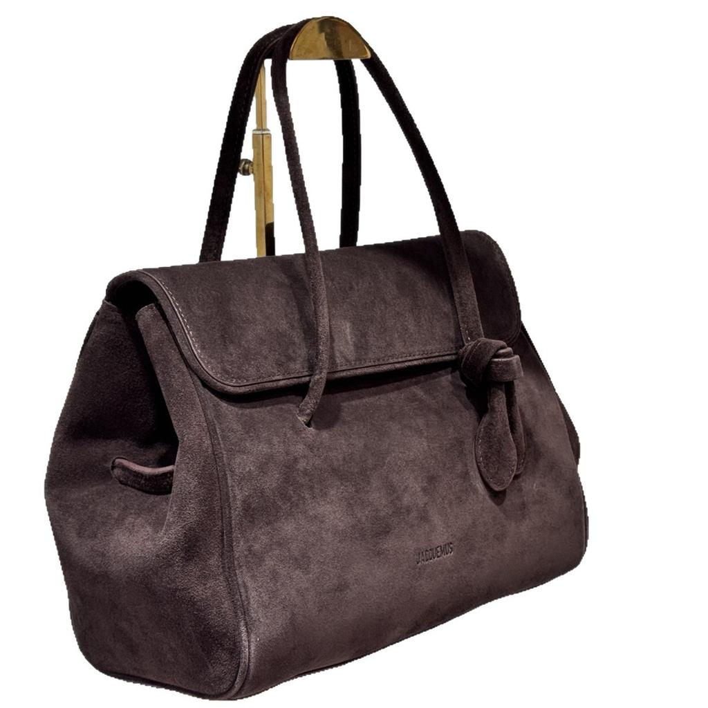Jacquemus 25 Solid Color Frosted Cowhide Large Capacity Hand-held Single Shoulder Travel Bag Commuting