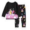 Girls Witch  Round Neck Printed Children's Clothing Set