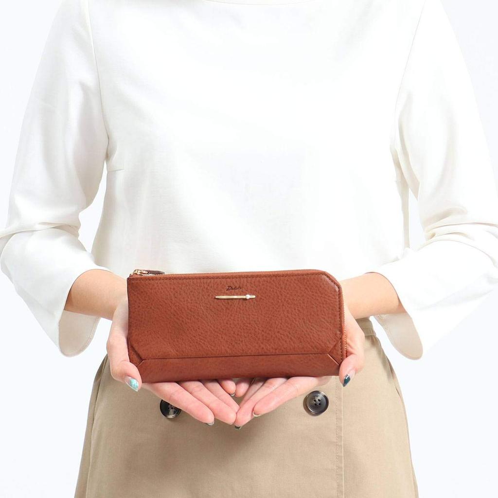 Длинный кошелек с застежкой-молнией для монет Натуральная кожа Perla Pink [Dakota] Г-образный женский DA-30055-32