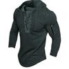 Men's Hooded Sweatshirt with Solid Color Tie Up for Sports and Leisure, Spring Autumn Clothing Accessories Hooded DL24