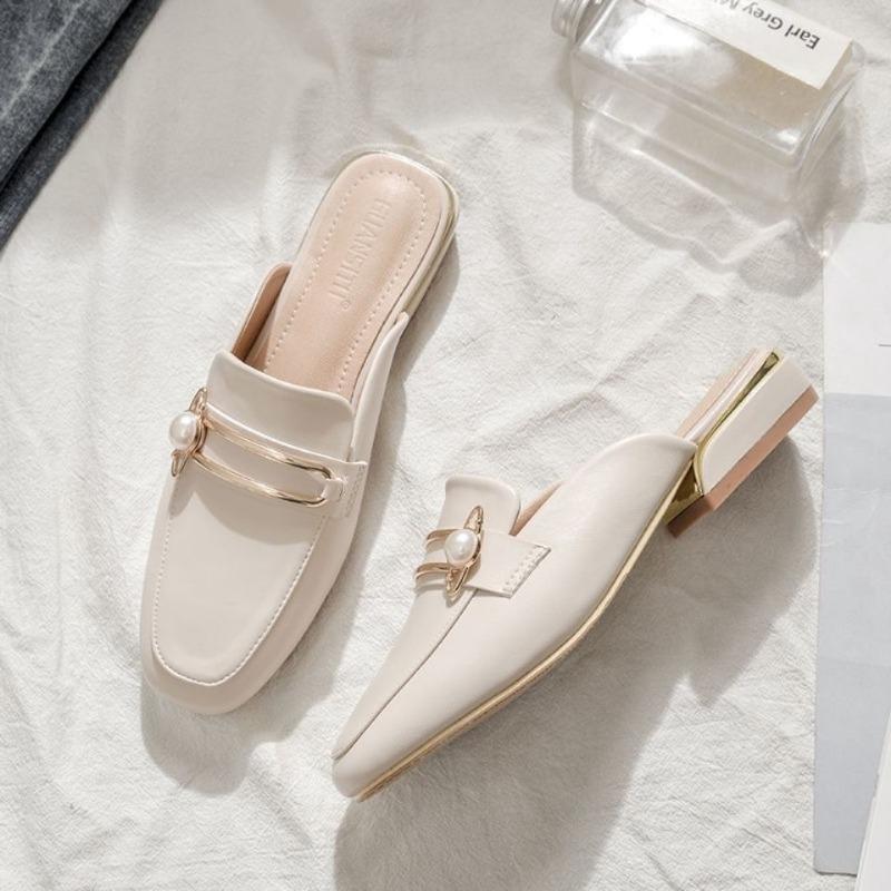 Модные женские тапочки и женские сандалии Мягкая обувь Плоские Сабо Мюли Слайды Молочно-белый Роскошная летняя обувь 2024 Роскошная Ева