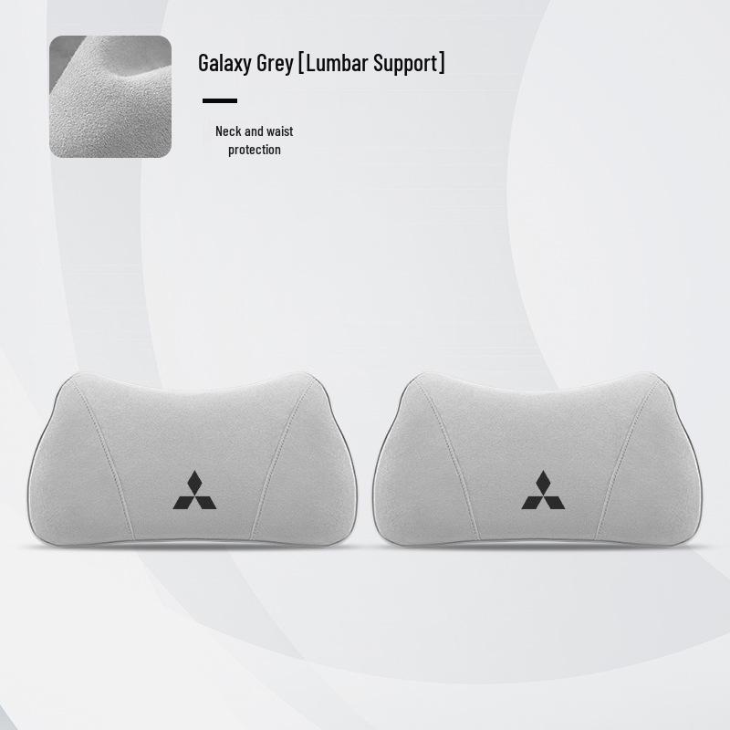 Mitsubishi Car Backrest & Neck Pillow: Compatible with Outlander, Pajero, ASX, Eclipse Cross.