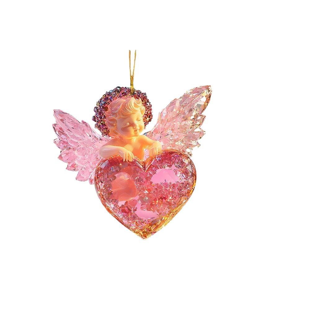 Мини День святого Валентина Домашний декор Акриловая подвеска 'Любовь' Украшение Эльф Ангел Брелок для ключей Пара