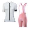 Wosawe Женский велосипедный трикотаж с коротким рукавом, велосипедные шорты с нагрудником, облегающие 3D гелевые подушки, дышащие футболки, женские комфортные велосипедные шорты