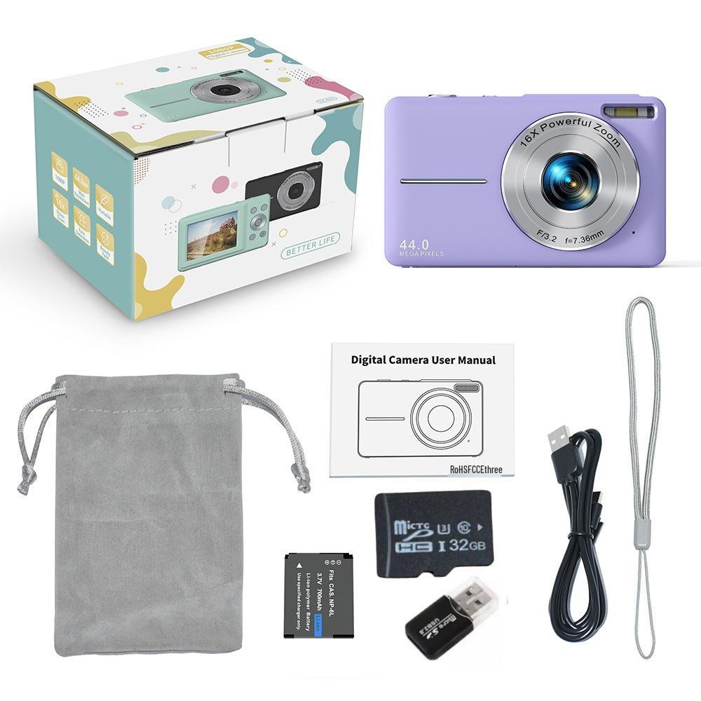 HD Digital Mini Camera for Students & Kids - Selfie & Beauty Features