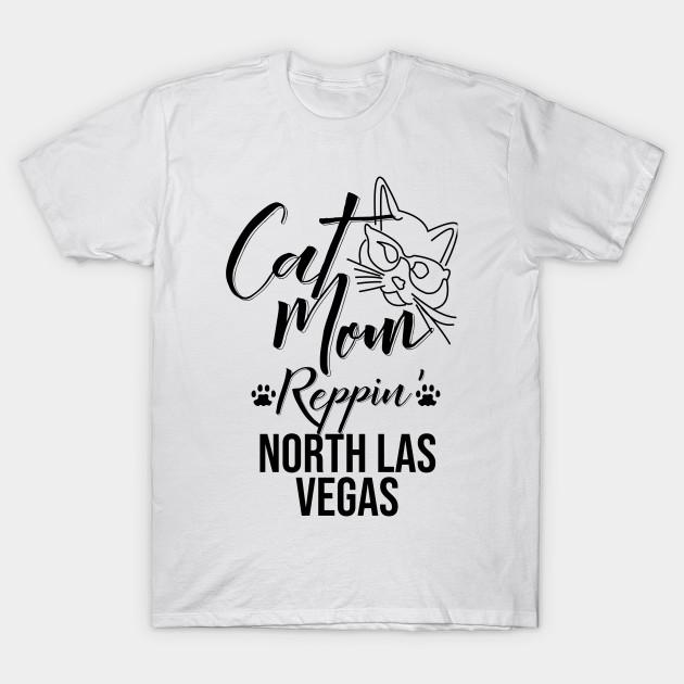 T Shirt Women Cat Mom Reppin North Las Vegas Harajuku Print Kawaii Tshirt Summer Short Sleeve Female T-Shirt Top Tee