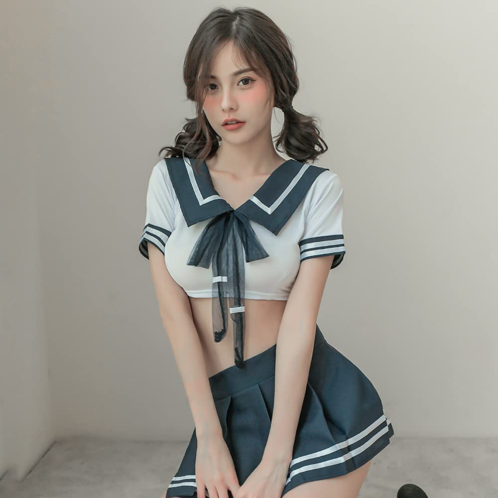 Yanjing Sailor Cute High School Girl Short JK Erotic Cute Anime Student High School School Cultural Uniform, Cosplay, Sleeve, Uniform, Sexy,