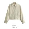 Kaslead New Arrival Women's Clothing Fashion Style Fashion All-Match Pure Color Zipper Jacket Outwear