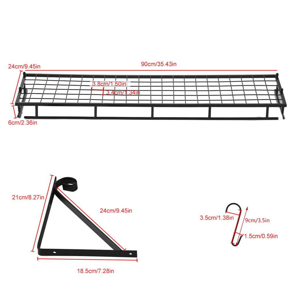 Металлическая подвесная полка для сковородок и кастрюль, настенная, с 10 крючками-держателями, кухонный органайзер для хранения