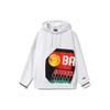 Li Ning Basketball Series Logo Print Letter Pullover Sweatshirt Men sweatshirt Standard-White AWDQ315-3