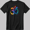 Colorful Om Hinduism Symbol Short Sleeve White-Black Men/Women T Shirt K1057