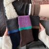Женские осенне-зимние утолщенные теплые цветные полосатые гольфы