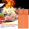 Silicone Grill Mat Heat-Resistant Multi-Slot Tool Organizer for BBQ Grilling Non-Slip Food-Grade Side Shelf Pad with Grease