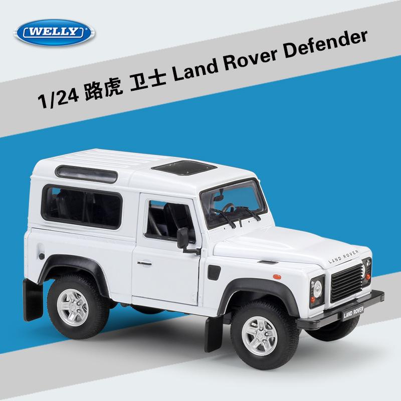 Велли 1:24 Land Rover Defender Армейский Зеленый литой модель автомобиля Diecasts & Игрушечные Транспортные средства Коллекционные подарки Тип без дистанционного управления
