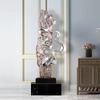 Modern Large Abstract Electroplating Decoration Hotel Lobby Sculpture Art Floor Entrance Decoration