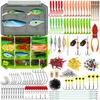 TRUSCEND Fishing Lure Bait Tackle Fishing Gear Lure Kit Set C Including Plastic Top Water Tackle Worms, Lures, Box, Etc.