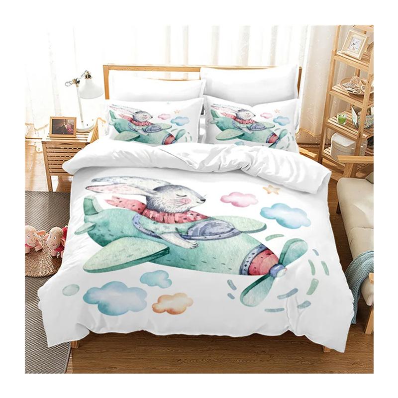 Милый мультяшный кролик Пасхальный трехсекционный набор подходит для мальчиков и девочек праздничное украшение спальни