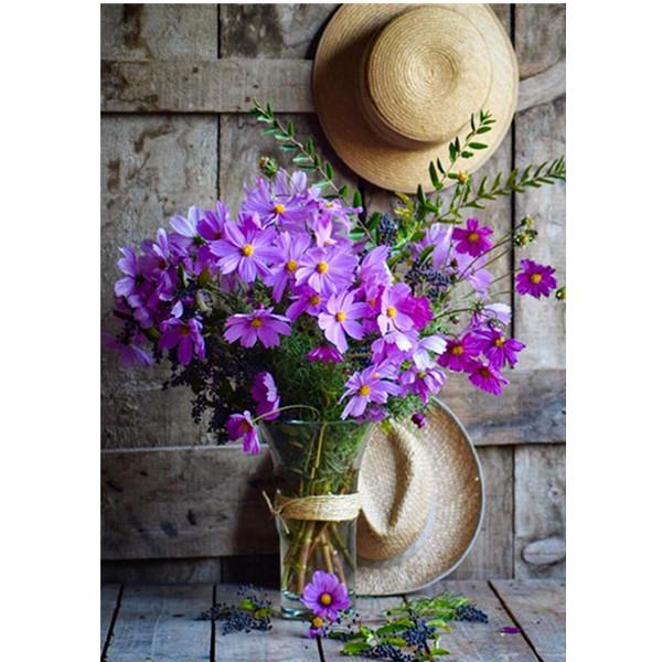 5D DIY Полный Круглый Алмазная Картина Цветочная Ваза Алмазная Картина Вышивка Крестом Алмазная Вышивка