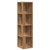VidaXL Armoire d'angle chêne artisanal 33x33x132 cm bois d'ingénierie, étagère d'angle, bibliothèque, vitrine, étagère à 856723