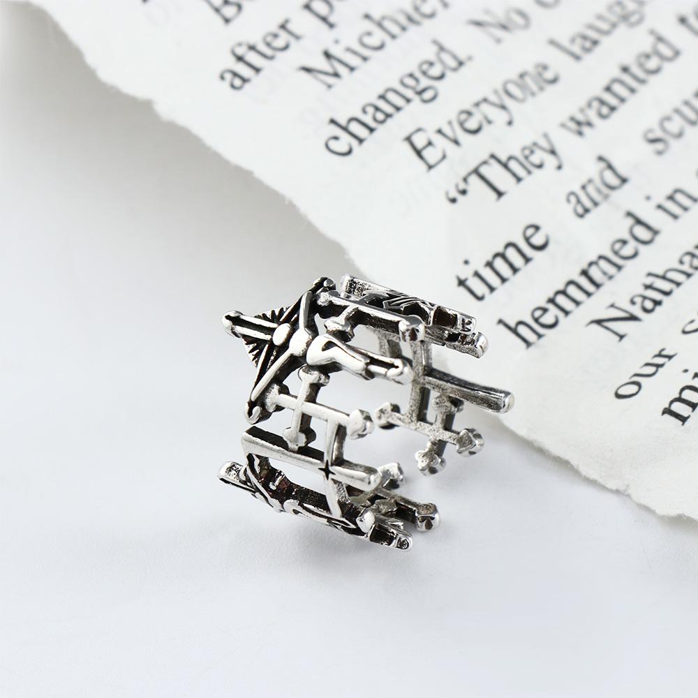 Для девочек хип-хоп панк полые корейские кольца для пальцев медные платиновые женские кольца открытые кольца