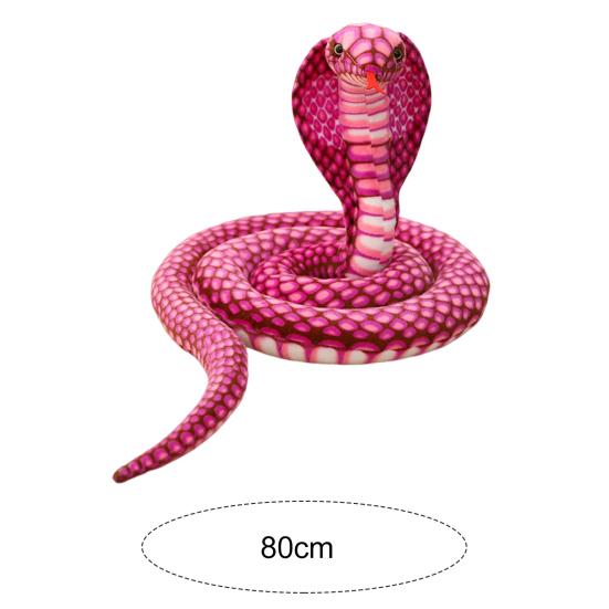 Simulation Snake Plush Toy Realistic Snake Skin Giant Cobra Plushies Funny Trick Toy Soft