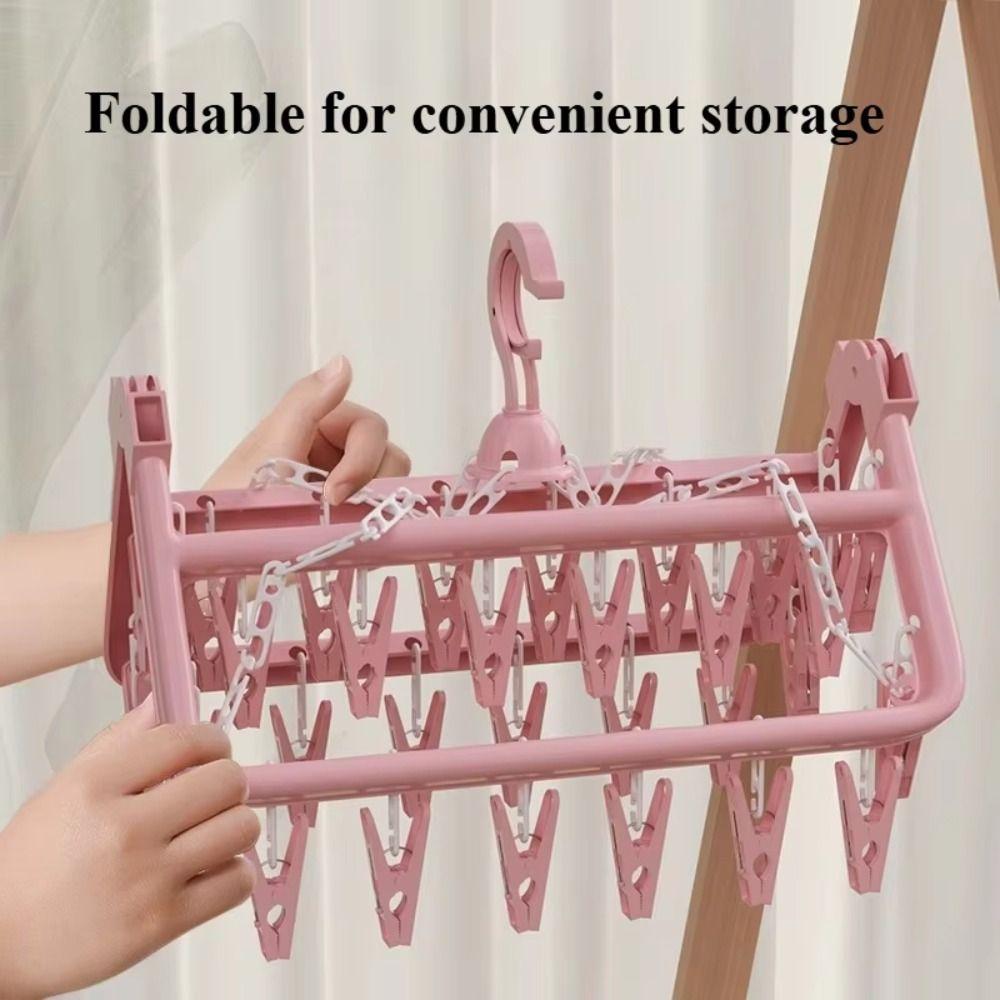 Heavy Duty Multi Clip Hanger Extra Thick Drying Hanger Foldable Drip Hanger Clothes Drying