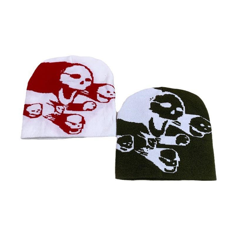 Halloween Ghost Knit Beanie Men Women Hip Hop Street Warm Funny Winter Hat