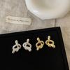 Серьги-гвоздики High Sense Knotted Metal Love, женские, изысканные, нишевые, уникальные, модные, темпераментные, универсальные серьги