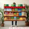 Двумерный гобелен для детской комнаты, полки продуктового магазина с овощами и напитками, декор