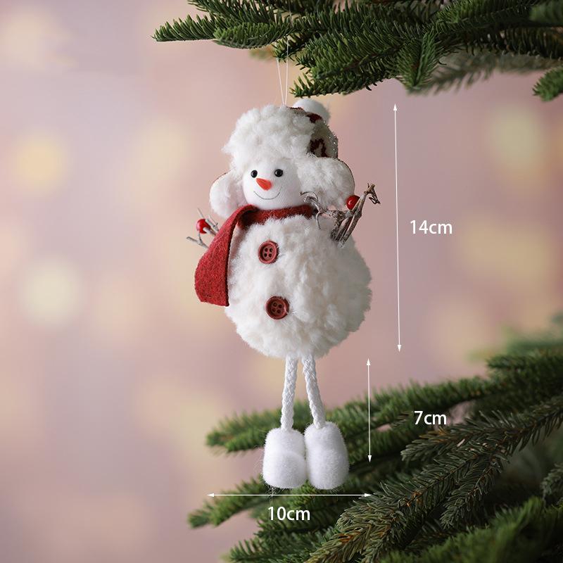 Рождественские украшения, тканевая кукла, подвеска, маленькая фигурка, плюшевый лось, Санта-Клаус, снеговик, елочные украшения, новогодние подарки