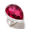 Драгоценный камень рубеллит, ручная работа, подарочное ювелирное кольцо из стерлингового серебра 925 пробы, размер 10 G5A31
