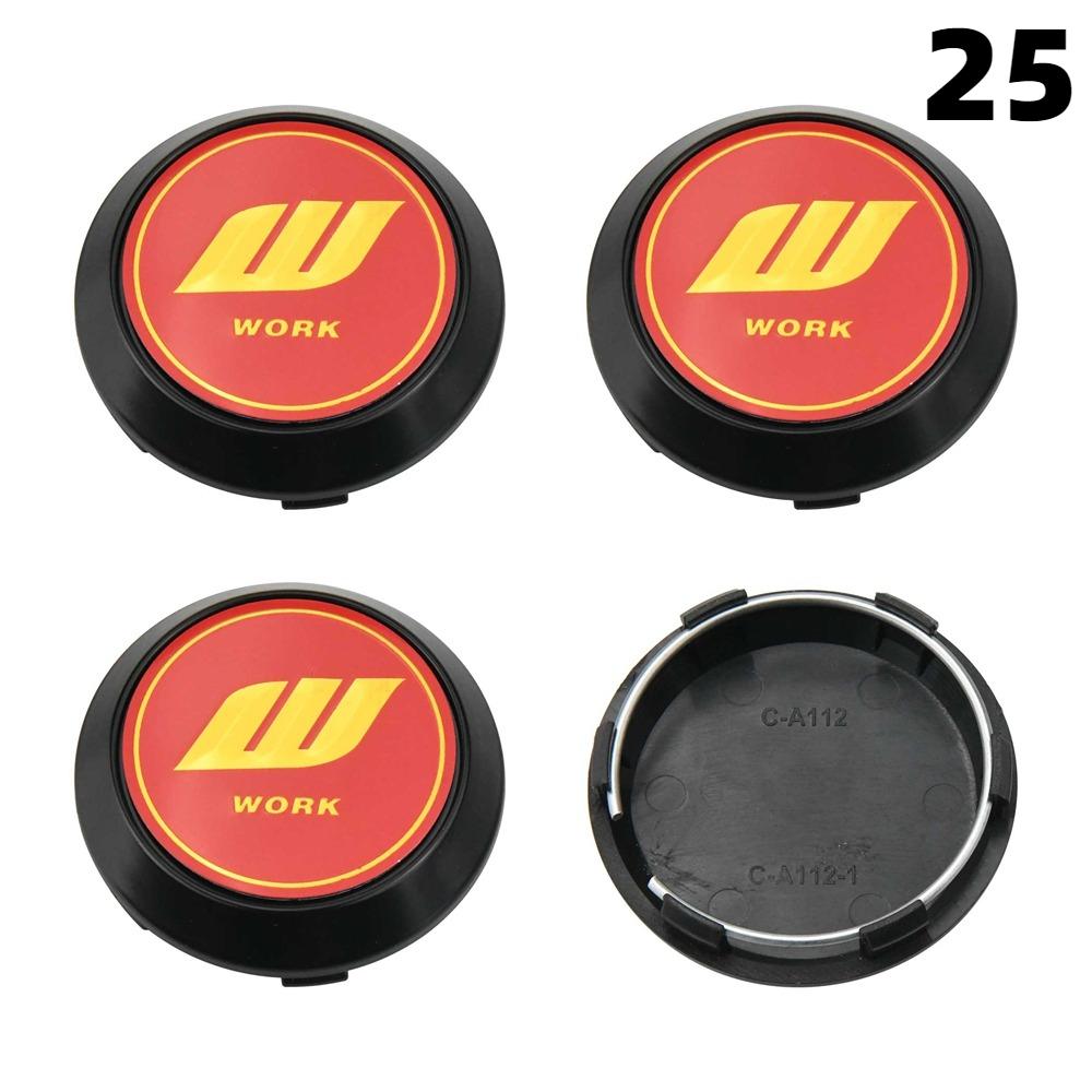 4PCS New 64MM OD / 60MM ID Cap For Rims WORK EMOTION EQUIP MEISTER VS Logo Wheel Center Cap Sport Car Wheel Cover Hub caps