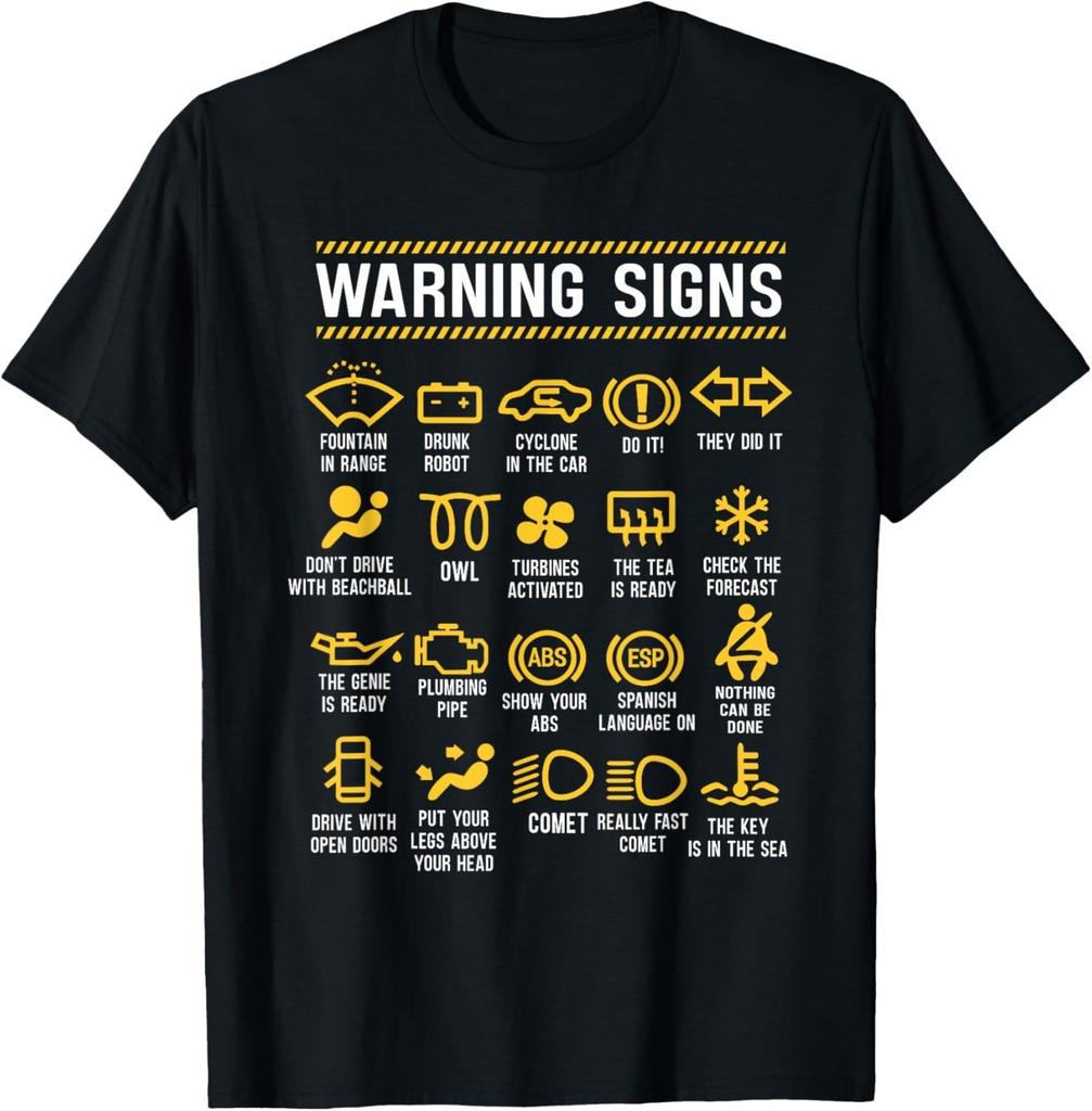 Warning Signs 101 Funny Car Mechanic Gift Unisex T-Shirt