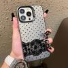 Черный Кружевной Лазерный Чехол Для Телефона iPhone 17 Pro Max 16 15 Pro 14 13 Mini 12 11 XR XS 17Air Plus Ударопрочный Защитный Чехол