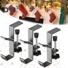 4Pcs Christmas Stocking Hangers Mantel Holders Strong Load-bearing Adjustable Design Fireplace Mantel Stocking Holders Clip