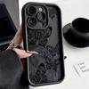 Ретро чехол с бабочками для iPhone 11, 12, 14, 15, 16 Pro Max - Прозрачный и противоударный