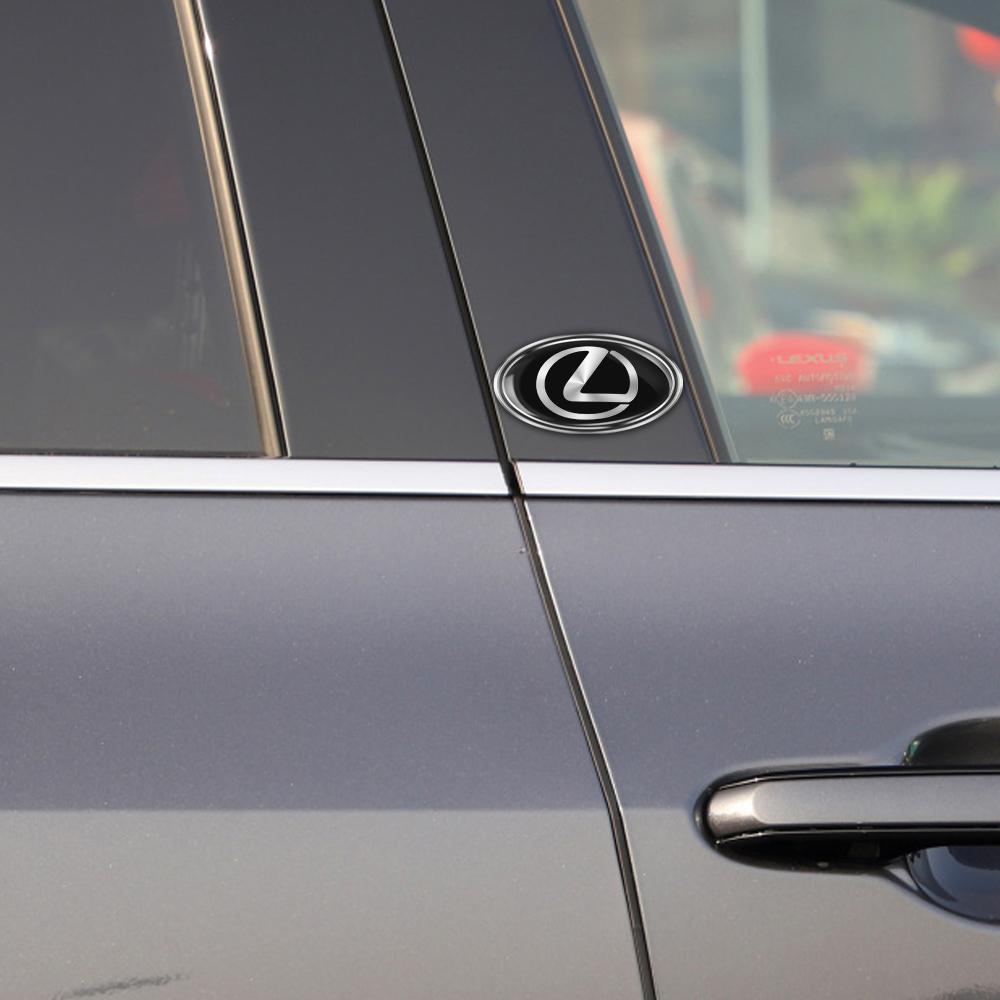 BJYL6 Interior Stickers 3D Car Aluminum Metal Logo Badge Body Fender Trunk Decoration Stickers For Lexus CT200h F Sport ES LS IS GS LC