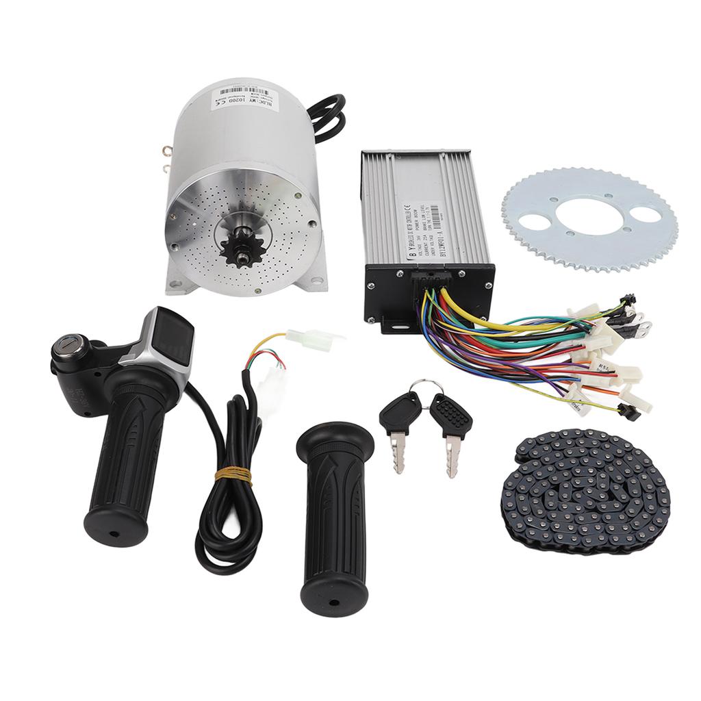 Brushless Motor Controller Kit 36V 800W DC High Speed Motor Kit with Sprocket For Bike Scooter