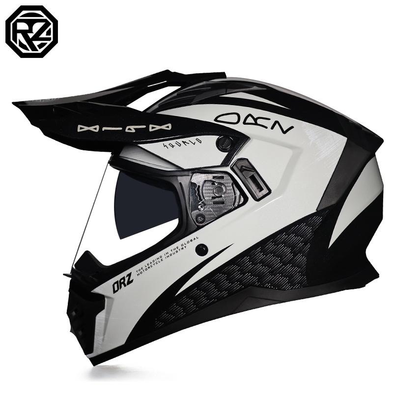 Unisex Motorcycle Rally Helmet with Single Visor for Road and Off-Road Long Distance Travel