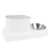 Cat Water Fountain with Food Bowl 3L Plastic Stainless Steel Automatic Cat Water Dispenser Bowl Pet Drinking Fountain