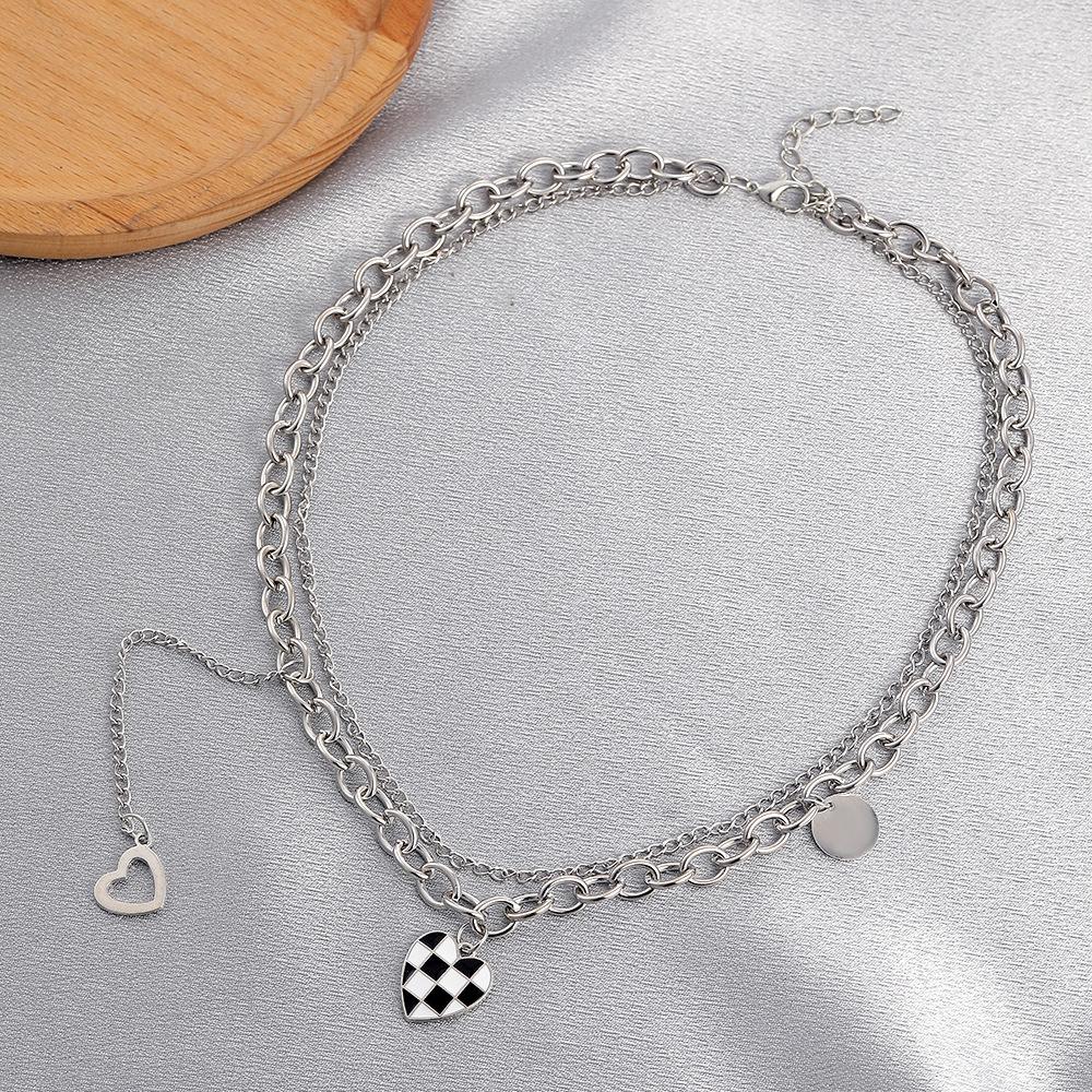 Корейская версия шахматной доски Love Girl Лето Новый Простой Темперамент Аксессуар Ожерелье