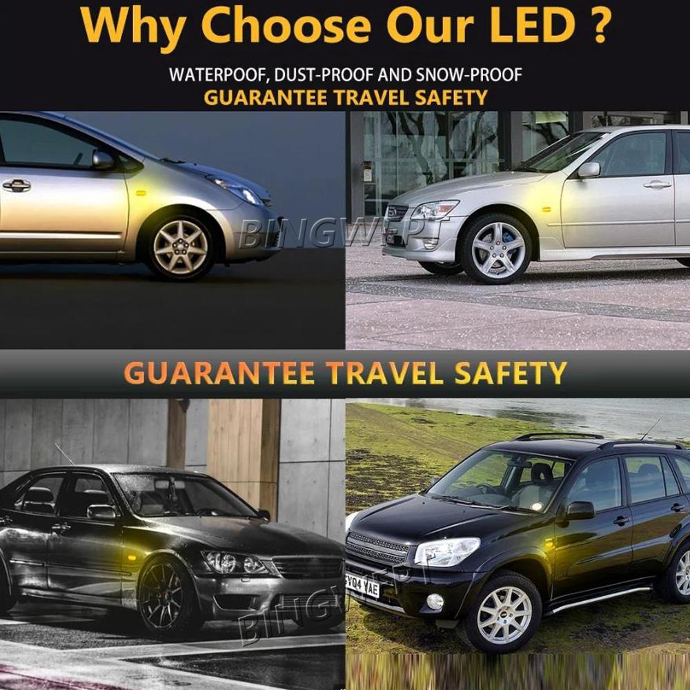 Dynamic LED Turn Signal Light Side Marker Lamps For Toyota Prius Kluger Wish Land Cruiser 200 Prado 120 RAV4 Altezza Lexus IS200