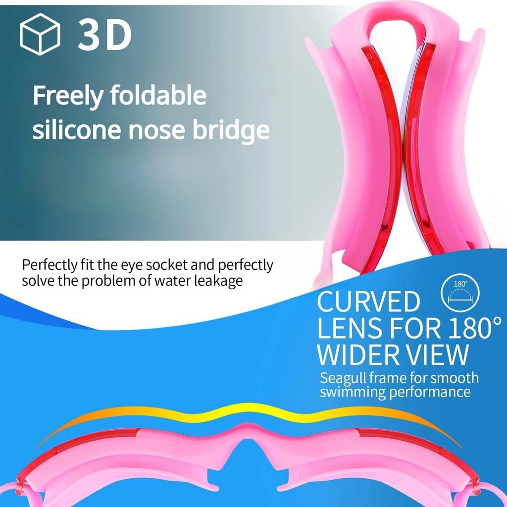 Очки для плавания с диоптриями для детей и девочек, водонепроницаемые, противотуманные, комплект для плавания из ацетата