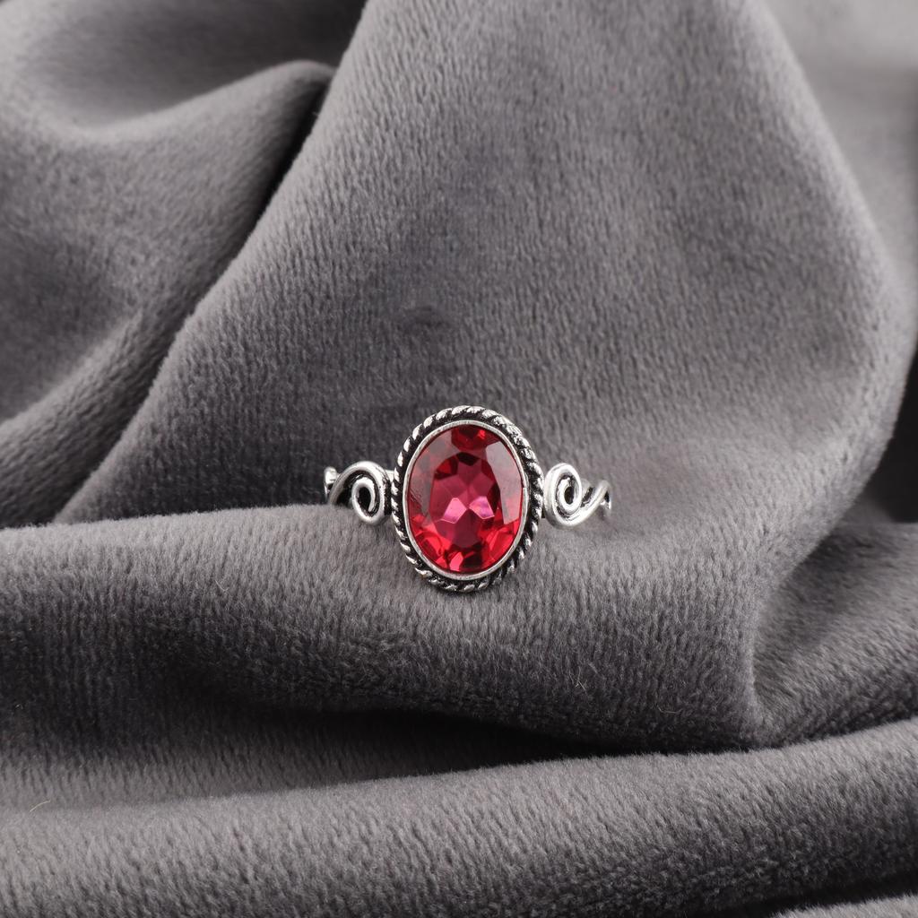 Кольцо с розовым турмалином, Ювелирное изделие с драгоценным камнем, Кольцо из стерлингового серебра 925 пробы, Ювелирное изделие ручной работы, Кольцо с камнем-талисманом, Подарок для нее