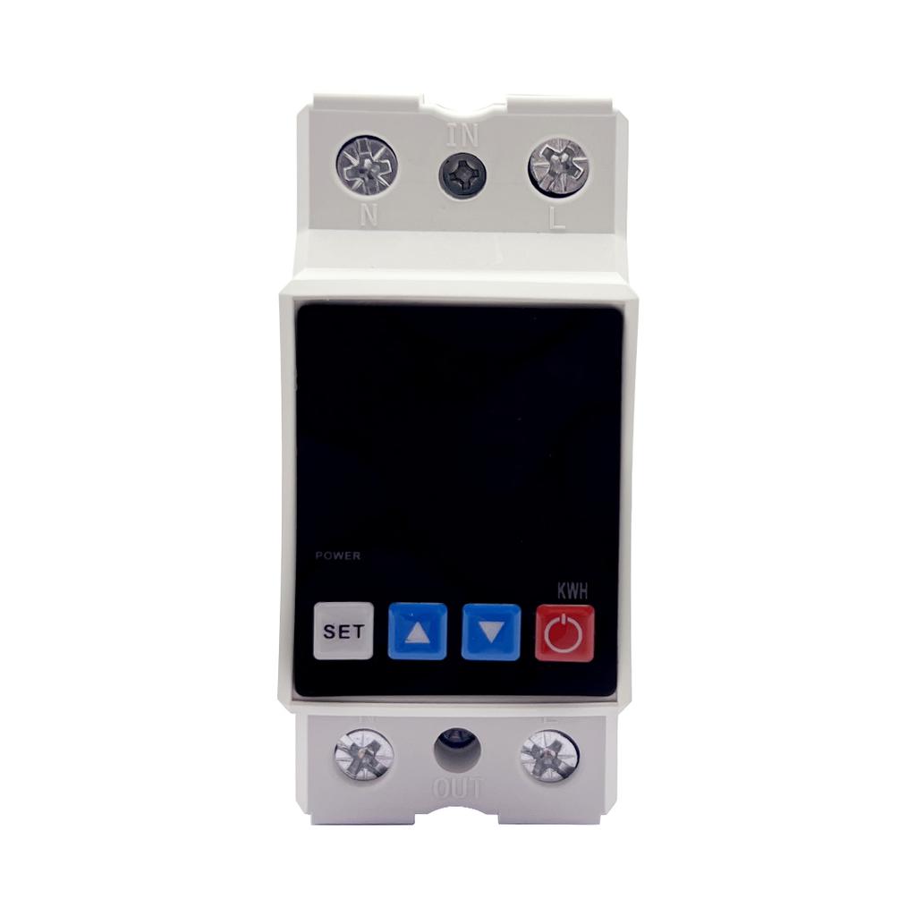 2P 4P Display Adjustable Overvoltage Current and Undervoltage Protection Device Relay 1-63A 230V