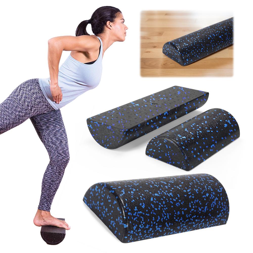 Полукруглый массажный ролик для йоги, ролик для массажа, полукруглый пенопластовый ролик высокой плотности, многофункциональный растяжитель для спины для тренировки баланса