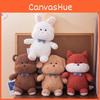 Cute Puppy Bear Rabbit Fox Plush Toy Cartoon Girl Sleep Companion Holiday Gift