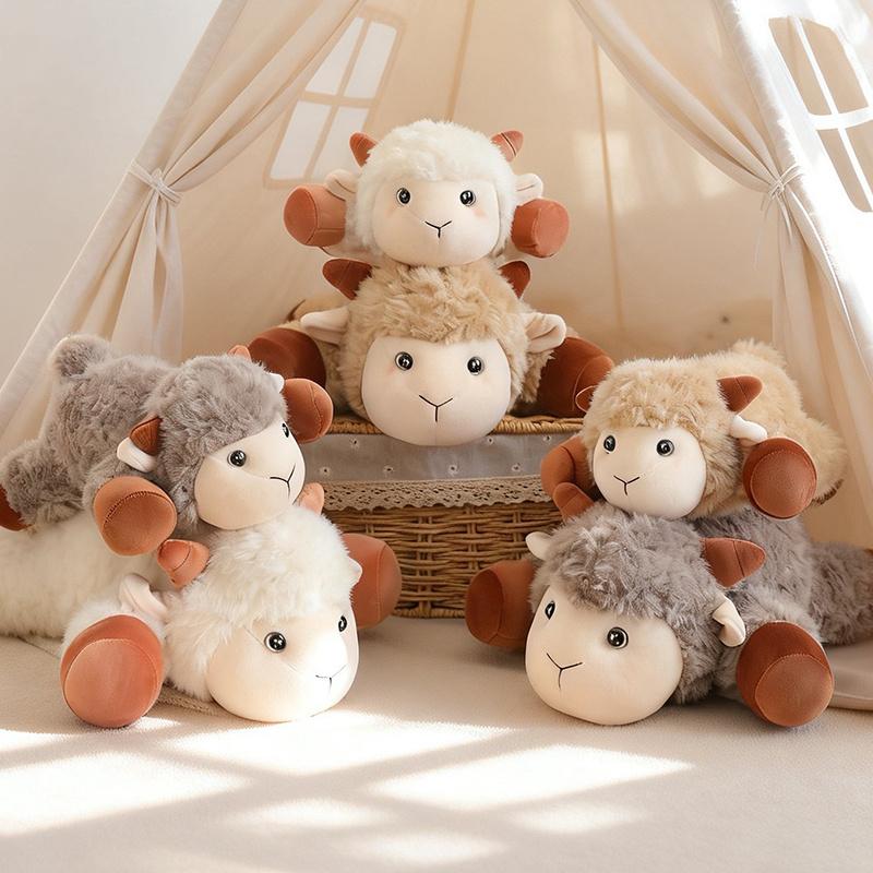 Kawaii Sheep Plush Toy Soft Animal Throw Pillow Stuffed Sofa Decor Comfort Gift For Kids Girls Boys Birthday Present Doll