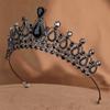 Retro Black Tiara Queen's Halloween Crown  Wedding and Dinner Accessories  Halloween Makeup and Hair Accessories